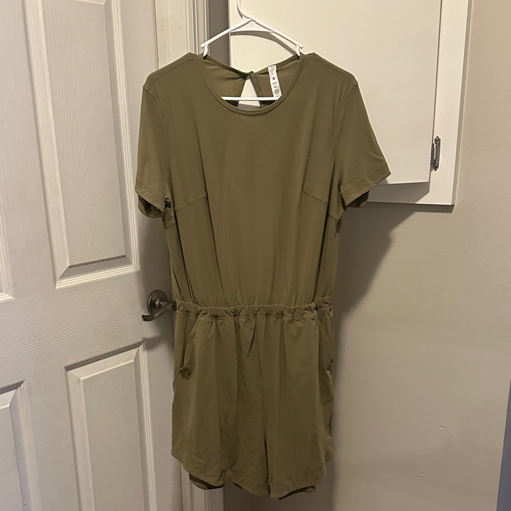 Olive Green lululemon  Short Sleeve Romper